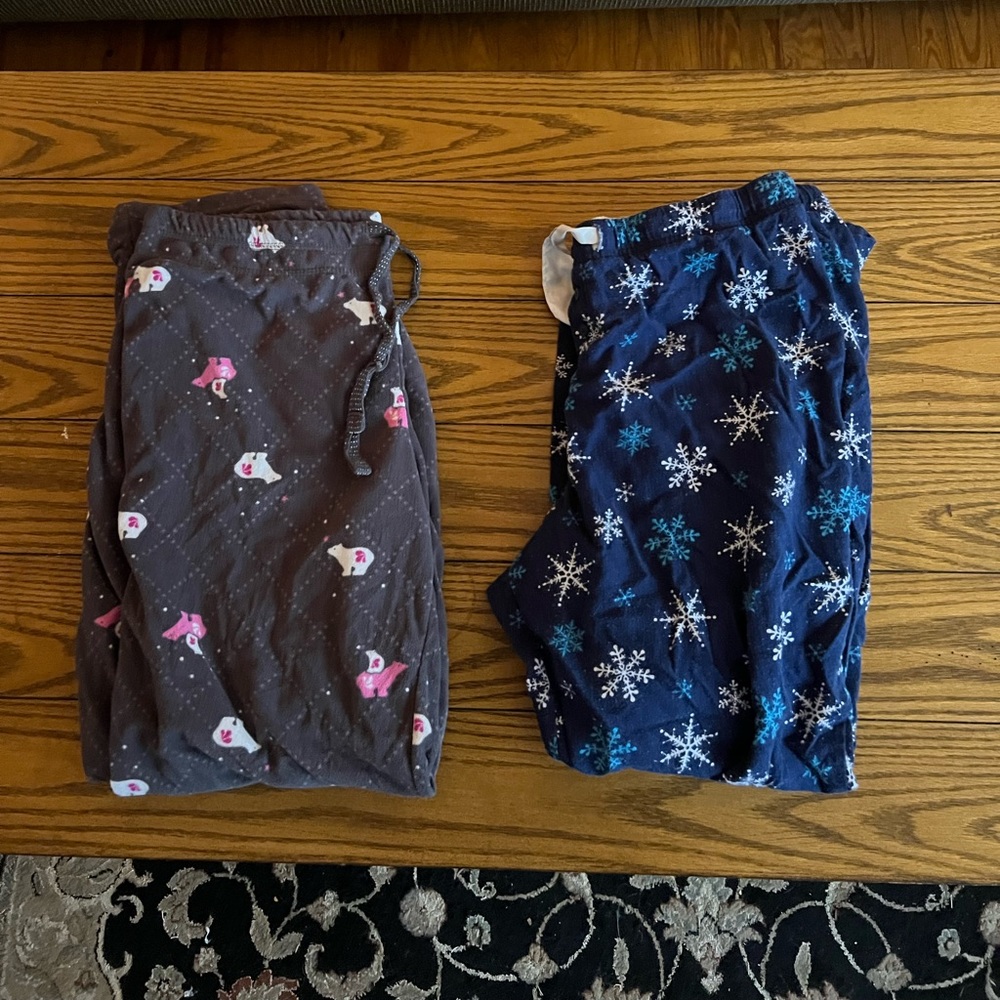 2 Pack Plus Size Winter Fleece\Flannel Pajama Pants
